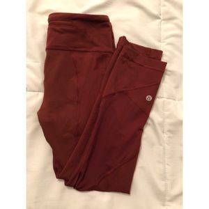 Pace Rival lululemon maroon leggings